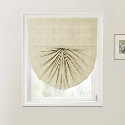 Custom Fan Roman Shades Cord Lift