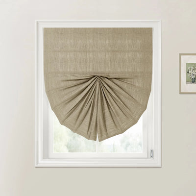 Custom Fan Roman Shades Cord Lift