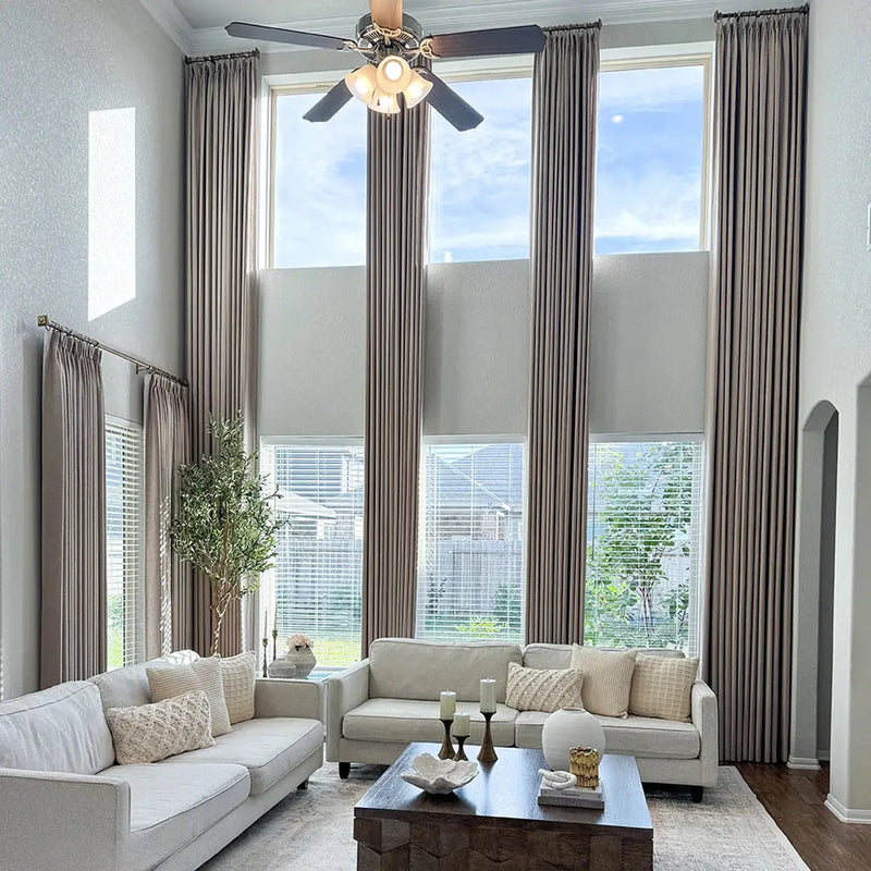 Liz Loft Curtain Extra Long Pleated Curtains -TWOPAGES