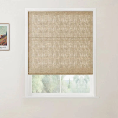 Liz Linen Flat Fold Roman Shade Cordless