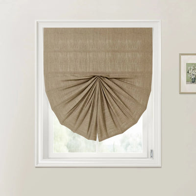 Custom Fan Roman Shades Cord Lift