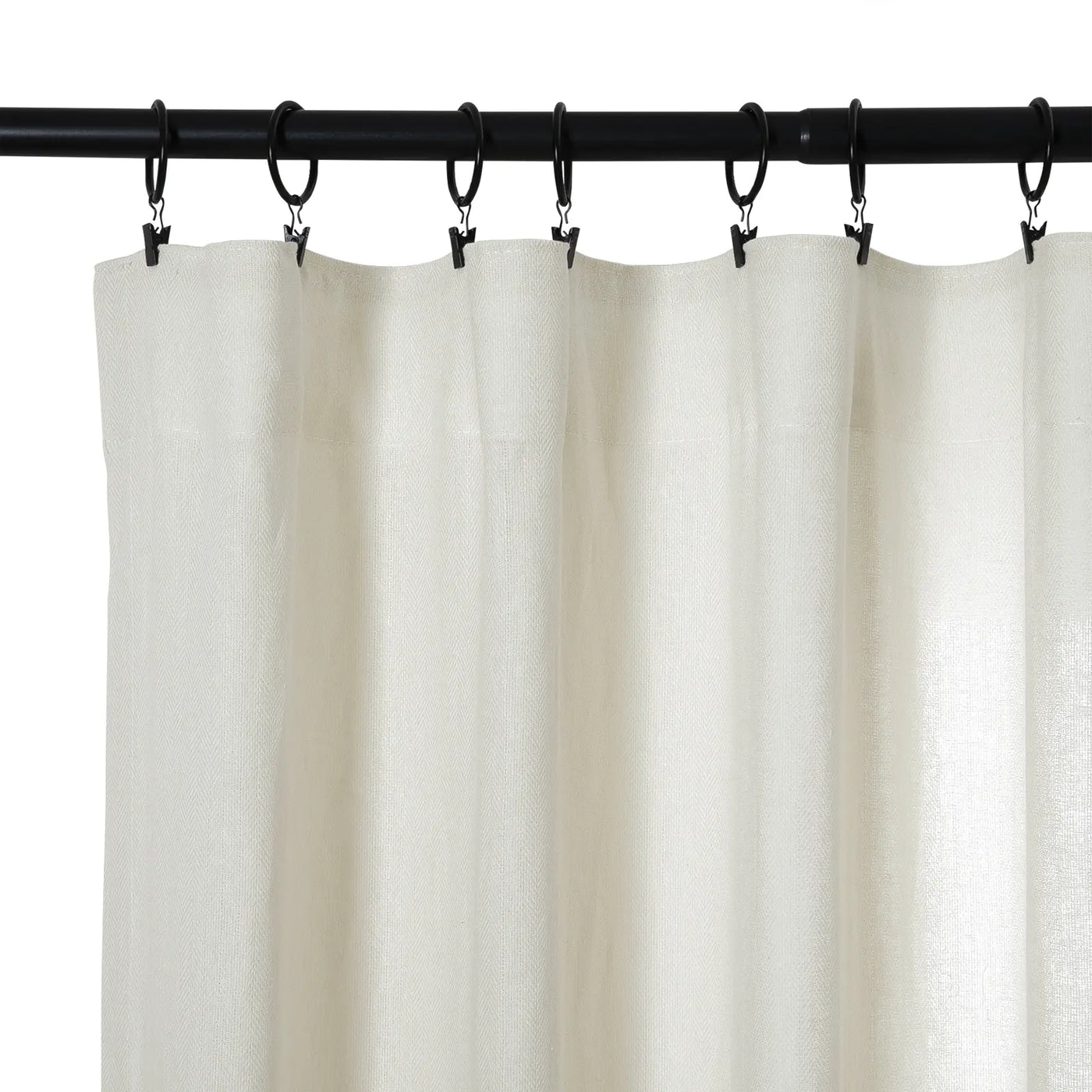 Ron Linen Cotton Herringbone Curtain Soft Top TWOPAGES
