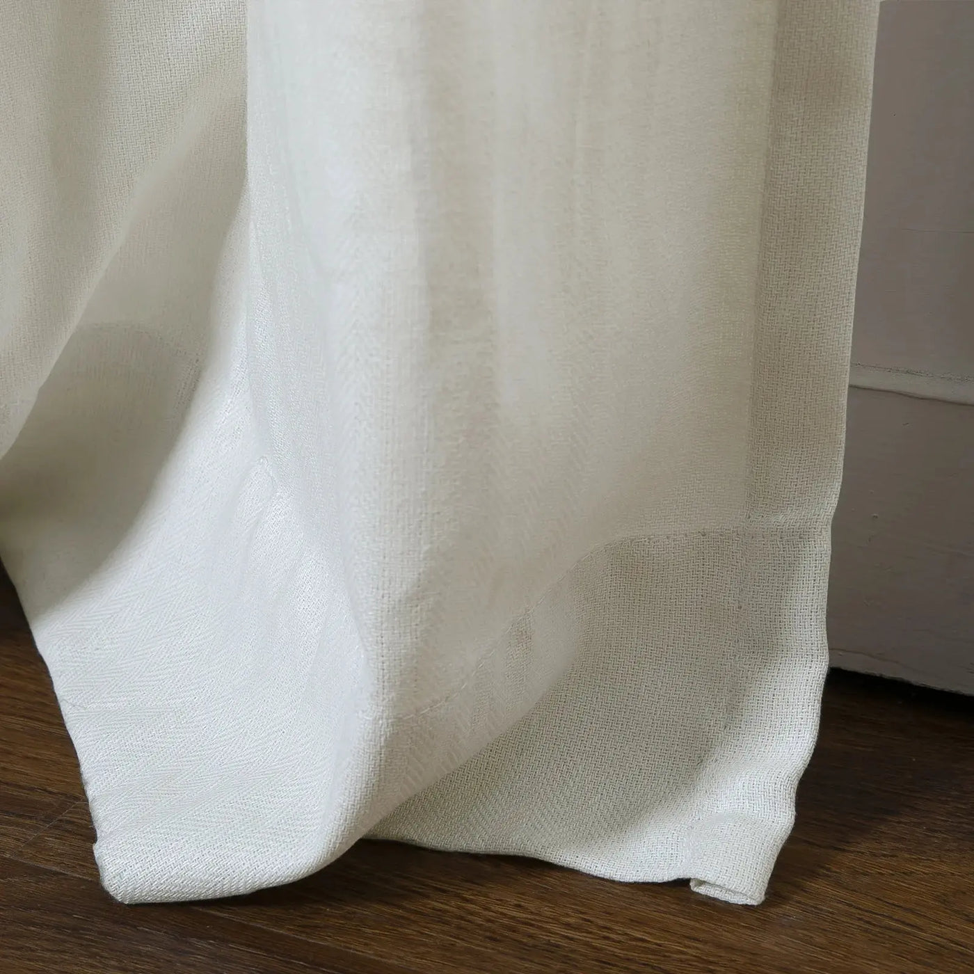 Ron Linen Cotton Herringbone Curtain Pleated TWOPAGES