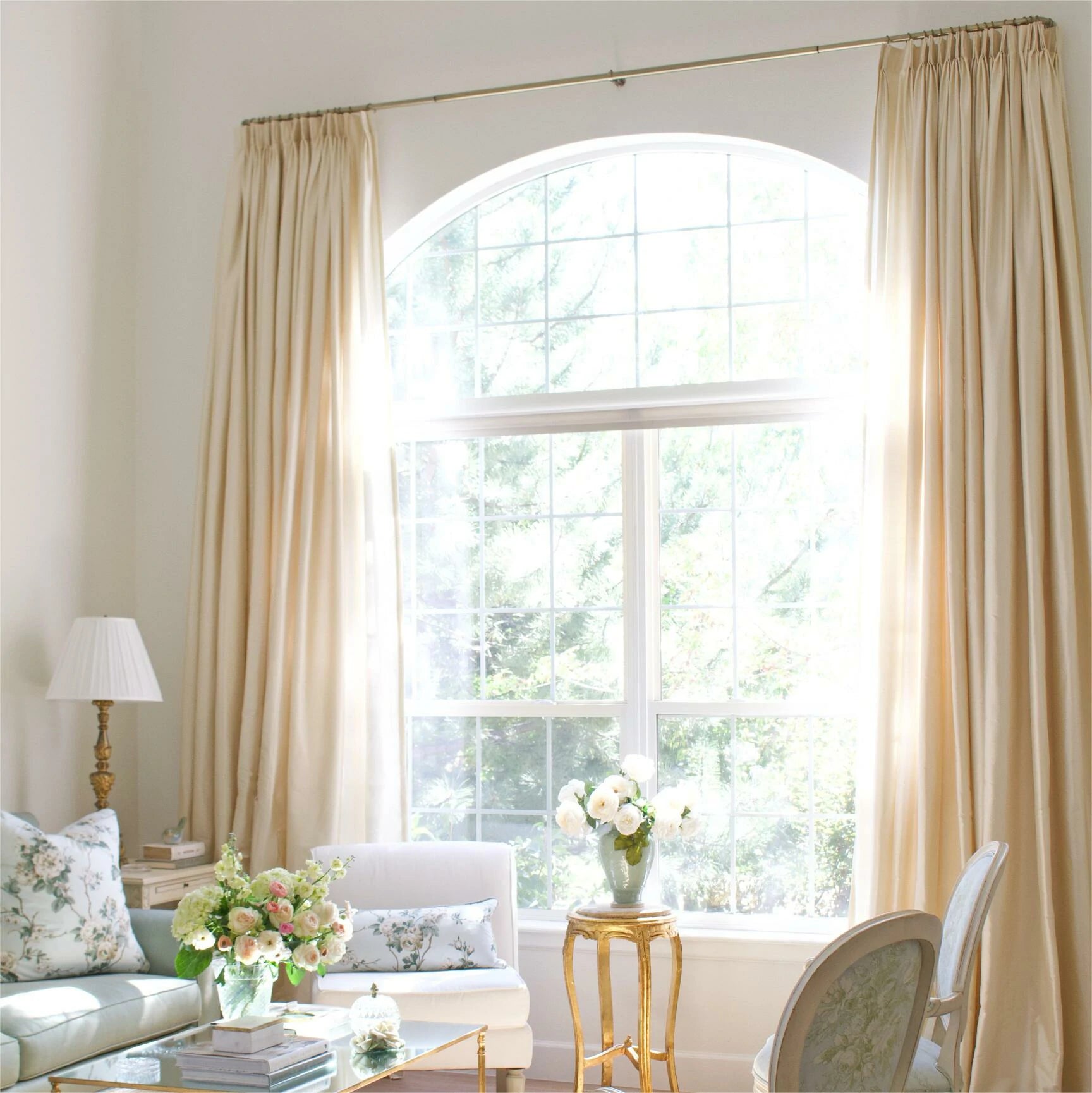 Selman lvory Beige Triple Pleated Drapery