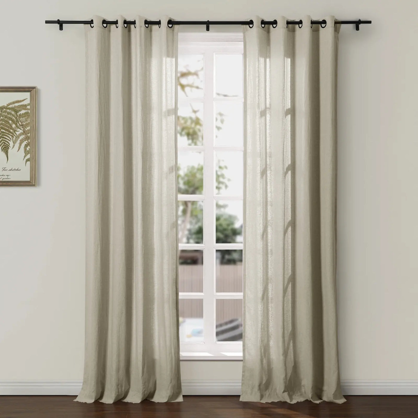 Ron Linen Cotton Herringbone Curtain Grommet TWOPAGES