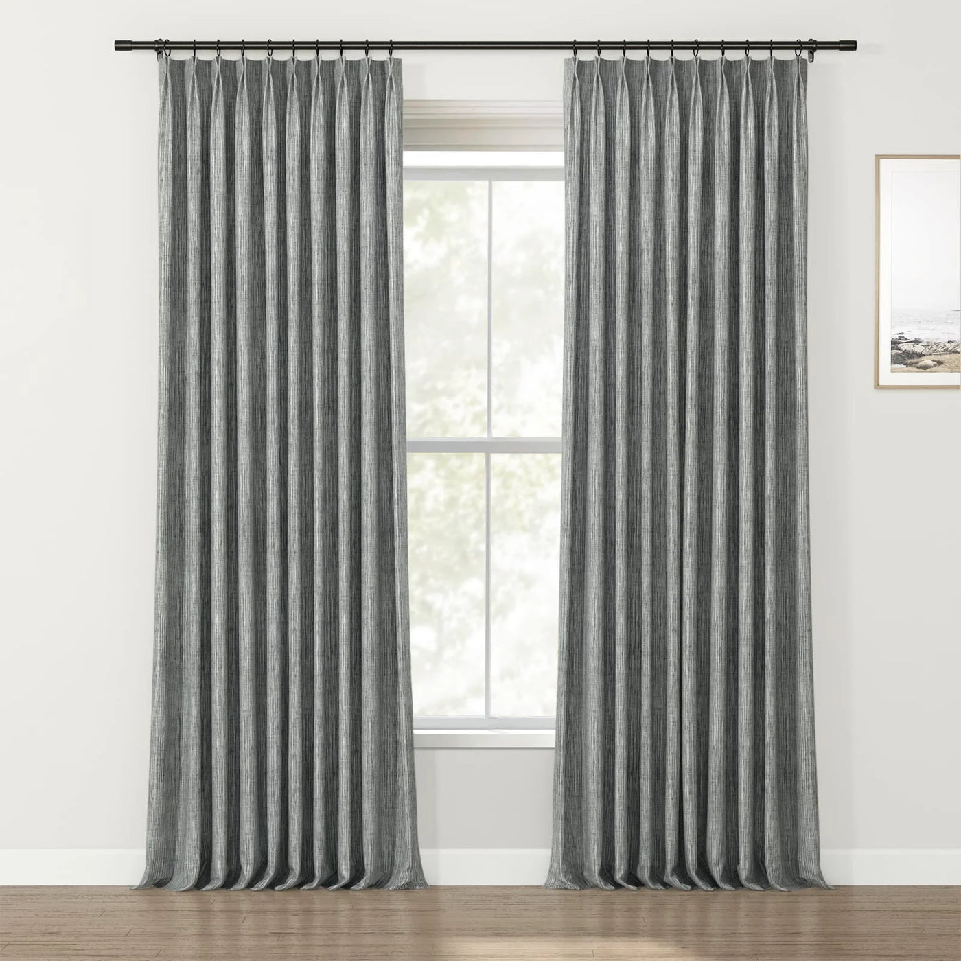 Lydia Drizzle Jacquard Curtain Pleated TWOPAGES