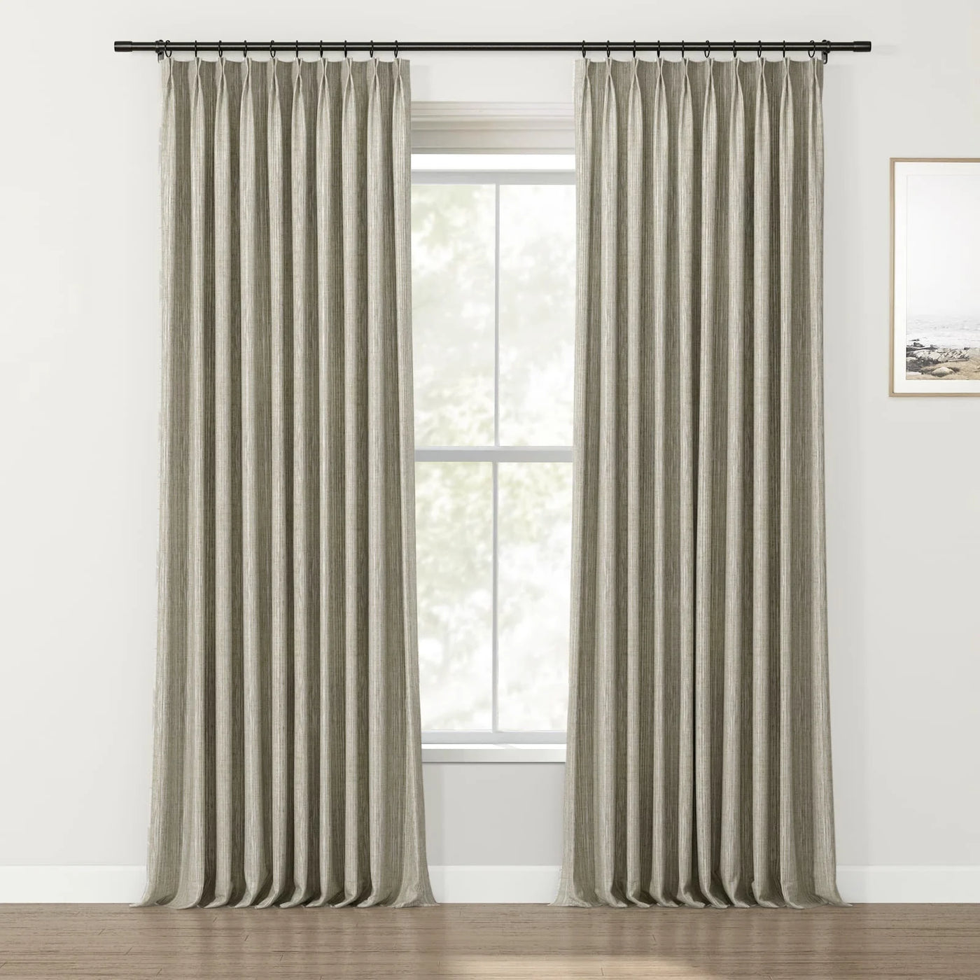 Lydia Drizzle Jacquard Curtain Pleated TWOPAGES