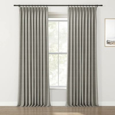 Lydia Brick Jacquard Curtain Pleated TWOPAGES