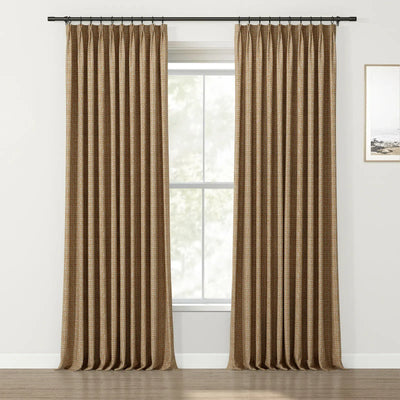 Lydia Brick Jacquard Curtain Pleated TWOPAGES