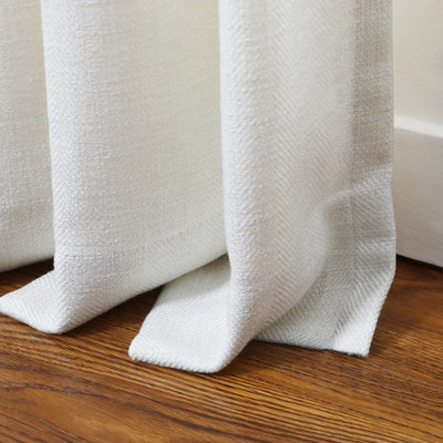 Reid Herringbone Curtain Pleated