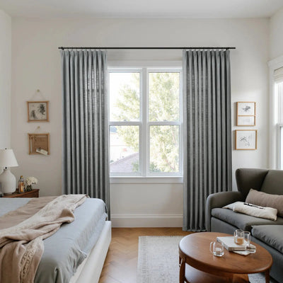 Reid Herringbone Curtain Pleated -TWOPAGES