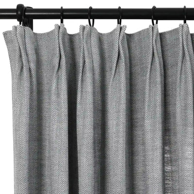 Reid Herringbone Curtain Pleated -TWOPAGES