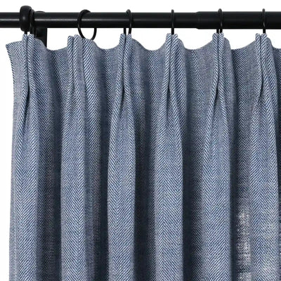 Reid Herringbone Curtain Pleated -TWOPAGES