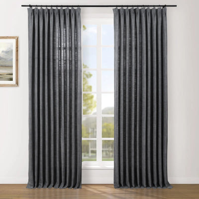 Reid Herringbone Curtain Pleated