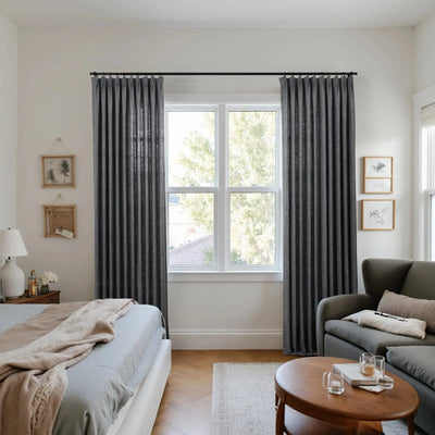 Reid Herringbone Curtain Pleated -TWOPAGES