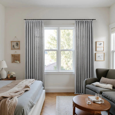 Reid Herringbone Curtain Pleated -TWOPAGES