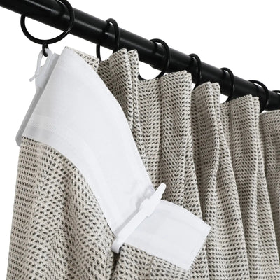 Reid Herringbone Curtain Pleated -TWOPAGES