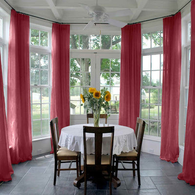 Scandina Solid Voile Sheer Curtain Soft Top