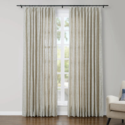 Lance 100% Linen Jacquard Curtain Soft Top TWOPAGES