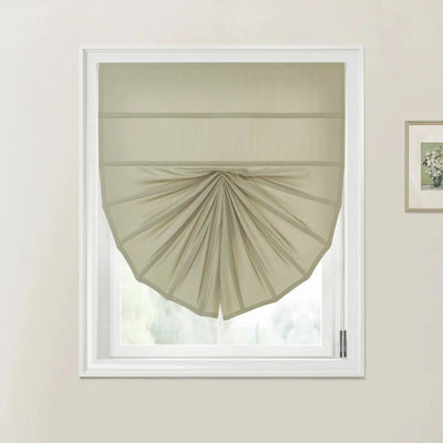 Custom Fan Roman Shades Cord Lift -TWOPAGES