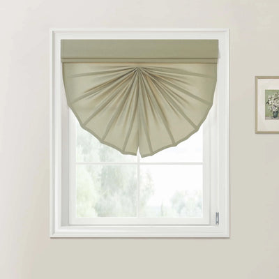 Beige Andy Fan Roman Shade - Cord Lift