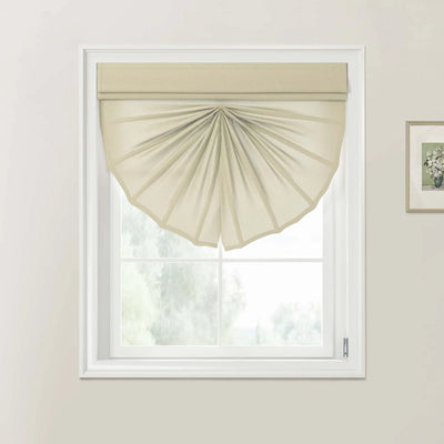 Khaki Andy Fan Roman Shades - Cord Lift