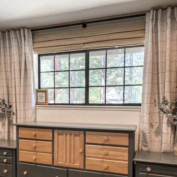 Natural Ramie Bamboo Woven Shade - Beige TWOPAGES CURTAINS