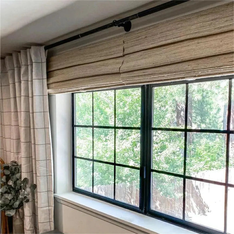 Natural Ramie Bamboo Woven Shade - Beige TWOPAGES CURTAINS