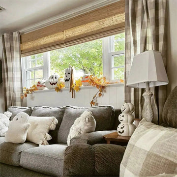 Natural Ramie Bamboo Woven Shade - Beige TWOPAGES CURTAINS
