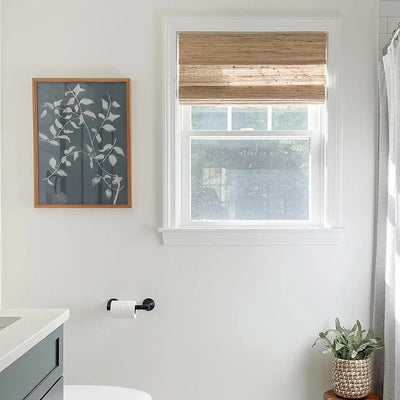 Natural Ramie Bamboo Woven Shade - Beige -TWOPAGES CURTAINS