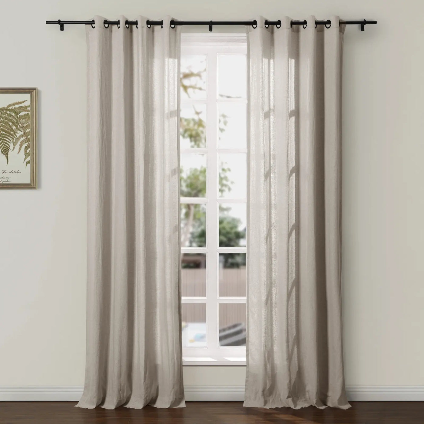 Ron Linen Cotton Herringbone Curtain Grommet TWOPAGES