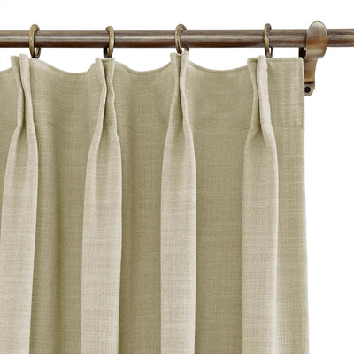 Liz Linen Ready Made Privacy Curtains Pinch Pleat Unlined -TWOPAGES