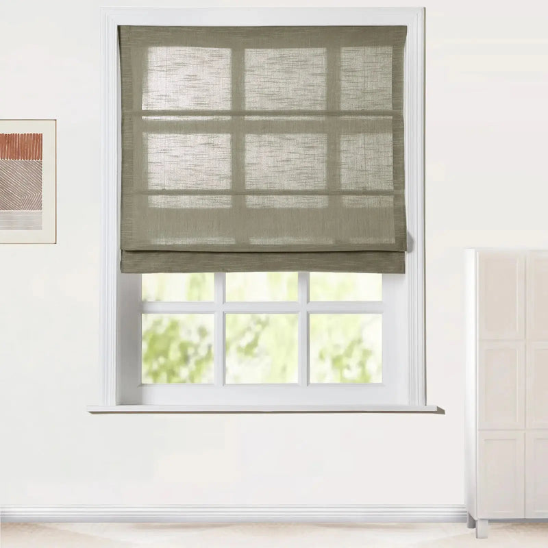 Jawara Roman Shade Cordless-Wooden Headrail TWOPAGES