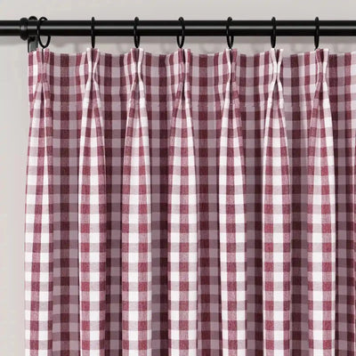 Celia Striped Plaid Curtain -TWOPAGES