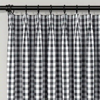 Celia Striped Plaid Curtain -TWOPAGES