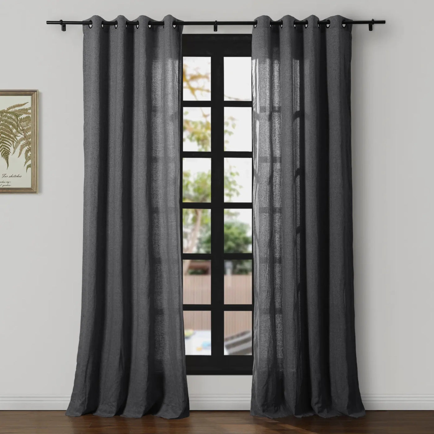 Ron Linen Cotton Herringbone Curtain Grommet TWOPAGES