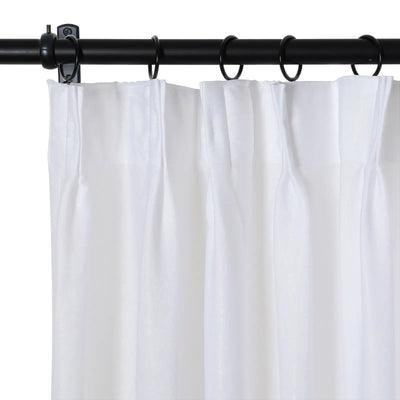 Florida Embossed White Semi Sheer Curtain Pleated