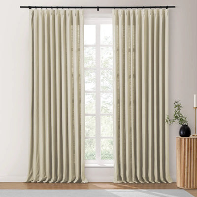 Isabella Heavyweight Polyester Cotton Blend Drapery Pleated TWOPAGES