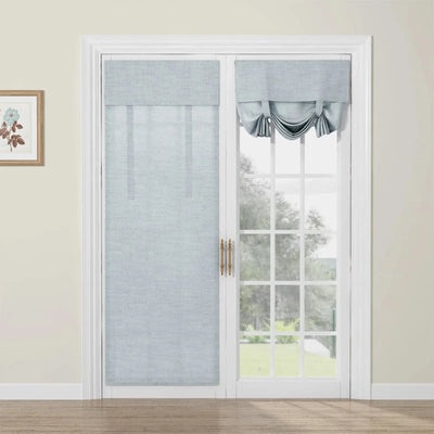 Custom Tie Up Shades for French Door -TWOPAGES CURTAINS