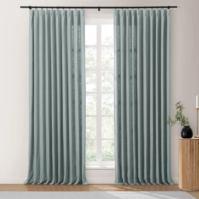 Isabella Heavyweight Polyester Cotton Blend Drapery Pleated TWOPAGES