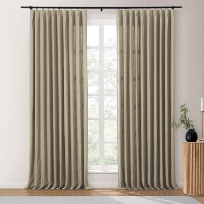 Isabella Heavyweight Polyester Cotton Blend Drapery Pleated TWOPAGES