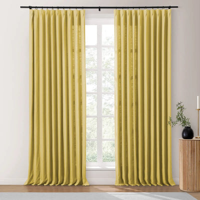 Isabella Heavyweight Polyester Cotton Blend Drapery Pleated TWOPAGES