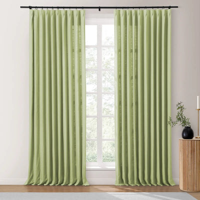 Isabella Heavyweight Polyester Cotton Blend Drapery Pleated TWOPAGES