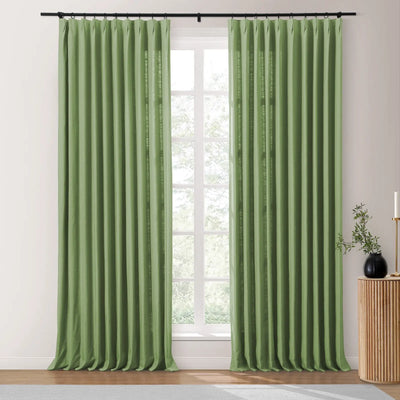 Isabella Heavyweight Polyester Cotton Blend Drapery Pleated TWOPAGES