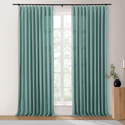 Isabella Heavyweight Polyester Cotton Blend Drapery Pleated TWOPAGES