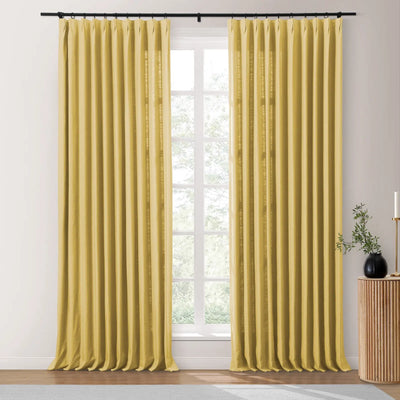 Isabella Heavyweight Polyester Cotton Blend Drapery Pleated TWOPAGES
