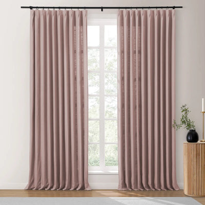 Isabella Heavyweight Polyester Cotton Blend Drapery Pleated TWOPAGES