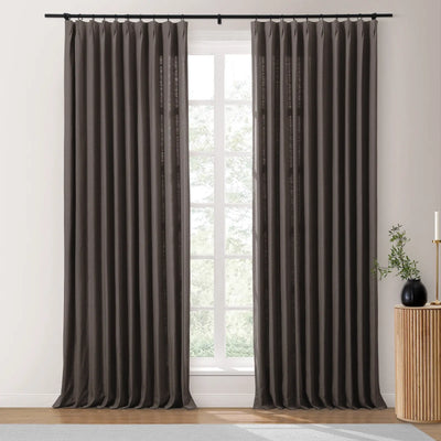 Isabella Heavyweight Polyester Cotton Blend Drapery Pleated TWOPAGES