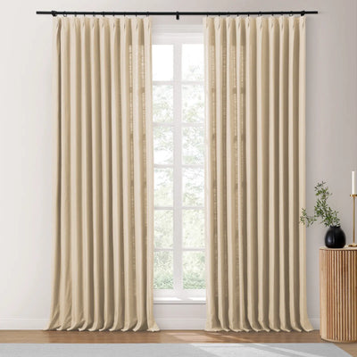 Isabella Heavyweight Polyester Cotton Blend Drapery Pleated TWOPAGES