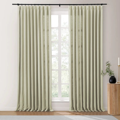 Isabella Heavyweight Polyester Cotton Blend Drapery Pleated TWOPAGES